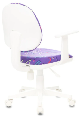Кресло компьютерное детское Бюрократ CH-W356AXSN/STICK  ткань фиолетовая с рисунком  Sti 590*585*280