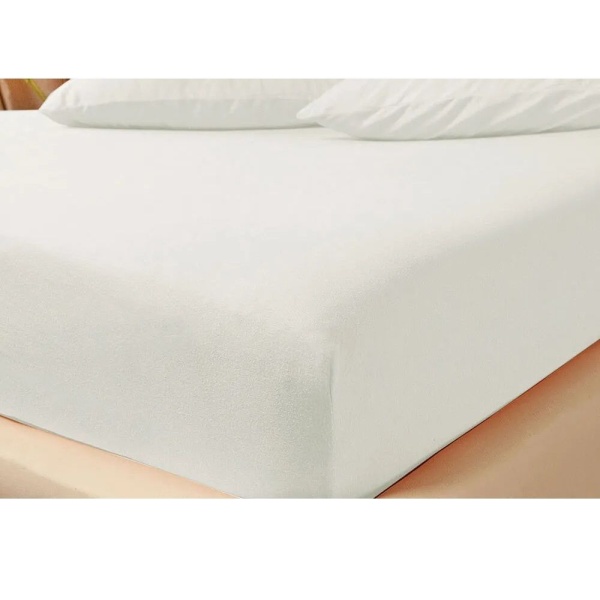 Трикотажная простыня на резинке 120х200х20 (Белый)