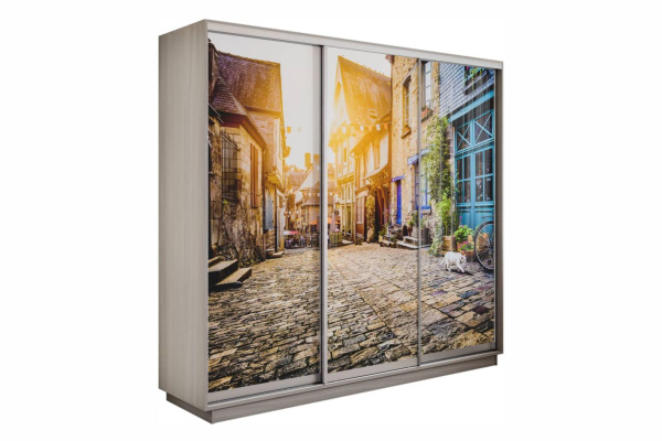 Шкаф купе (фотопечать) - 180 Шимо Светлый/Улица