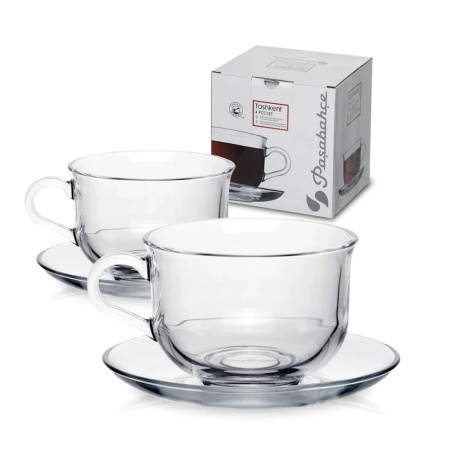 Tashkent" набор чайный 2чаш.+2блюд. 290мл закалённый 96806 TMP										