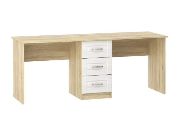 НМ 041.37 Стол письменный ( "Оливия", Белое дерево, Дуб Сонома)