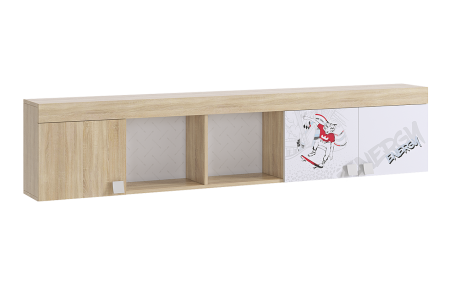 Полка "Энерджи" (дуб сонома/белый)