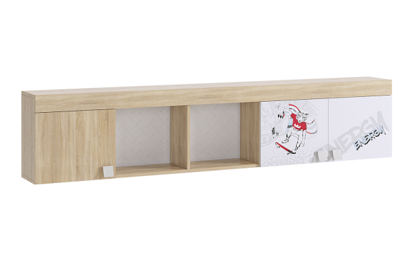 Полка "Энерджи" (дуб сонома/белый)