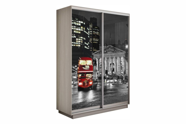 Шкаф купе (фотопечать) - 120 Шимо Светлый/Ночной Лондон 