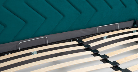 Милана 160 Кровать двойная НР (Tenerife izumrud (сине-зелёный) (комплект)