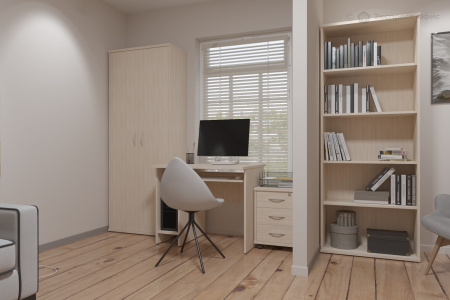 Riva Тумба подкатная 3 ящ. (фолдинг в комплекте) А.ТМ-3F Клен 420x450x556