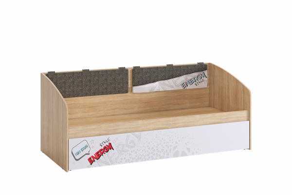 Кровать "Энерджи" (дуб сонома/белый)