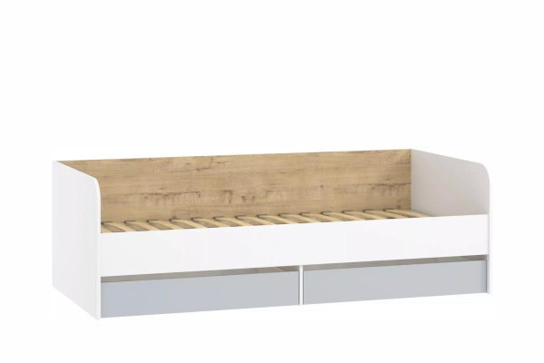 НМ 041.38 Кровать "Морти" ("Морти", Серый, Серый, Белый)