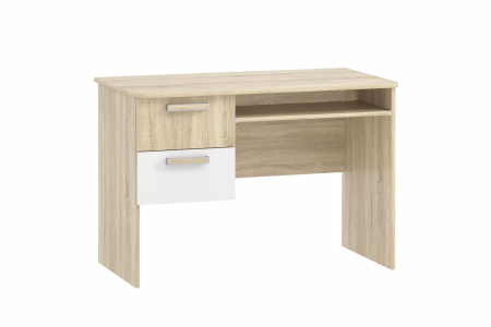 НМ 009.19-05 М2 Стол для компьютера ("Фанк", Белый (КМ)/Дуб сонома, Дуб Сонома)