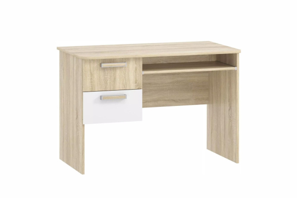 НМ 009.19-05 М2 Стол для компьютера ("Фанк", Белый (КМ)/Дуб сонома, Дуб Сонома)
