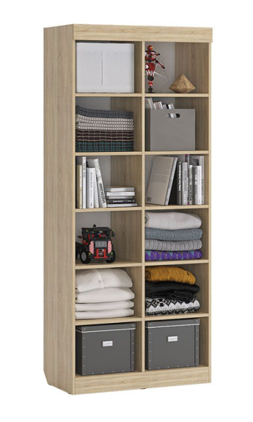 Стеллаж "Форсаж" (дуб сонома/белый)