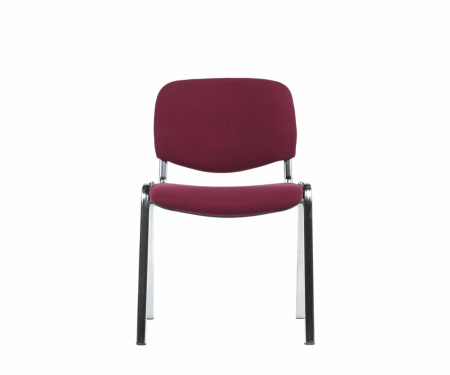 Офисный стул Изо хром плюс Ткань сетка бордовая 560х600х840