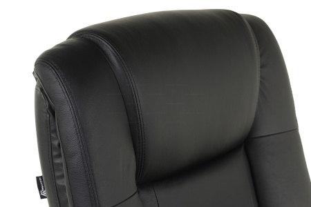 Кресло руководителя Бюрократ Т-9925Walnut /BLACK кожа черная/задняя часть/спинки искуст/кожа/чер.970