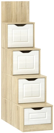 НМ 011.64 Х Стеллаж Оливия Белое Дерево, Дуб Сонома