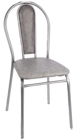Стул кухонный металлический с мягкой спинкой (титан серый)