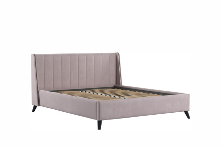 Кровать двойная Мелисса 160 ((тори 45 велюр (ява), Тори 45 велюр (ява))) (комплект без подъемного м)