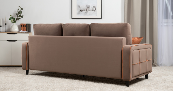 Диван - кровать Черри Н (ТД 286 IRIDA 05 (шоколадно-коричневый), Эвита терра (терракотовый))