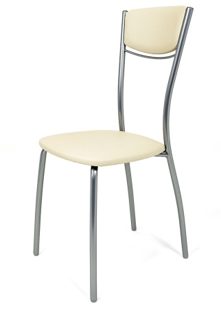 Стул Олива-4 ЛАЙТ хром-лак (К07-тем.беж)