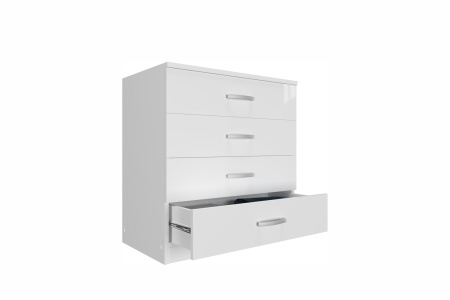 2.06 Комод  806х860х447 Белый глянец(белый, белый глянец, Лотос 128) БЕЛЫЙ ОТТЕНОК