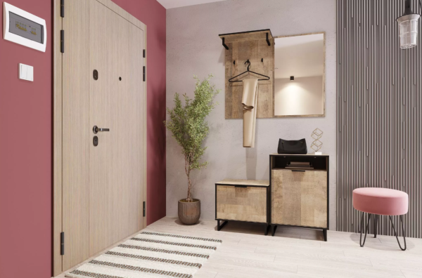 НМ 014.44 Вешалка ("Фолк", Дуб Гранж Песочный)