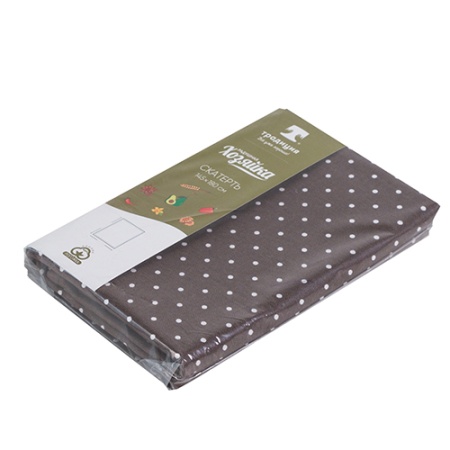 Скатерть декоративная  145х145 "Радушная хозяйка (Традиция)" (Горошек мокко)