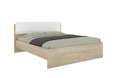 БЛАНКА кровать 160*200 дуб Сонома/Белый глянец 