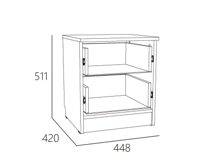 НМ 040.37 Х Тумба прикроватная ("Оливия", Белое дерево, Дуб Сонома)
