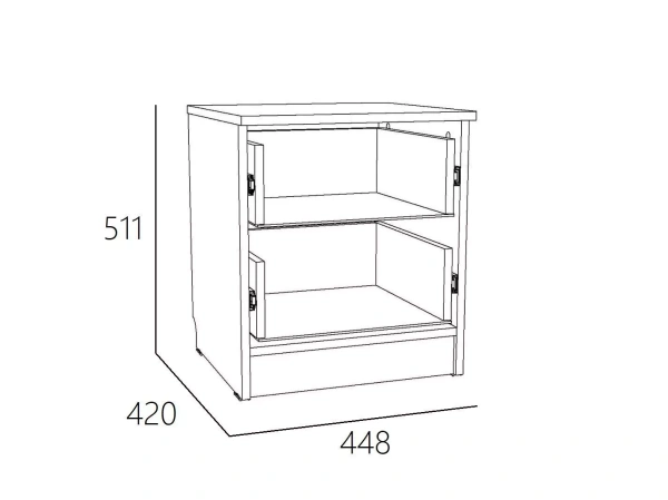 НМ 040.37 Х Тумба прикроватная ("Оливия", Белое дерево, Дуб Сонома)