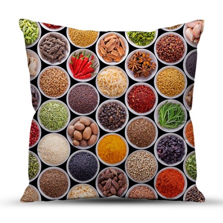 Подушка декоративная с фотопечатью 40х40, габардин (Специи)