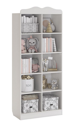 Стеллаж "Фэнтези" (белый рамух)