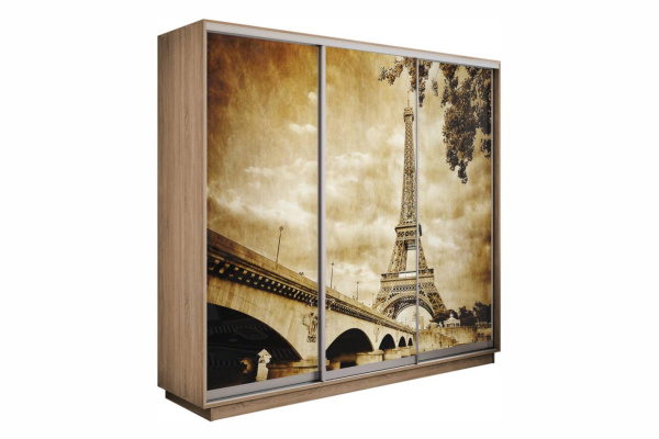Шкаф купе (фотопечать) - 210 Дуб Сонома/Париж