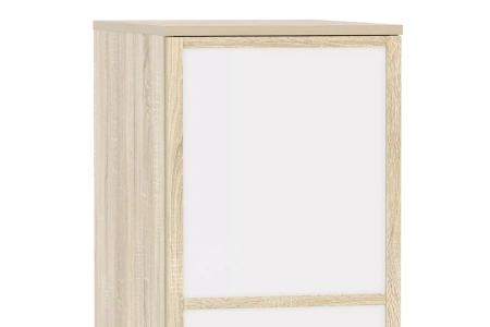 НМ 013.01-02 М1 Шкаф для белья с ящиками ("Фанк", Белый (КМ), Дуб Сонома)