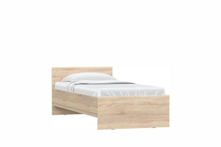 STERN кровать 90х200 Дуб Сонома + Кроватное основание(Ламели на ленте) 900х2000
