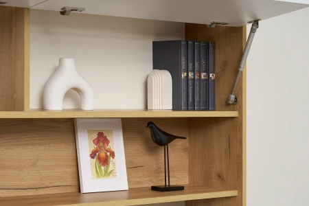 Лайт Стол письменный 03.243 Н (Дуб Золотой CRAFT, Белый премиум)