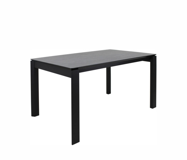 Стол БОНН HPL 85х138/185 камень сер+черн/мат.чер ВС/495