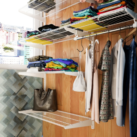 Универсальная гардеробная 1500 белая 450