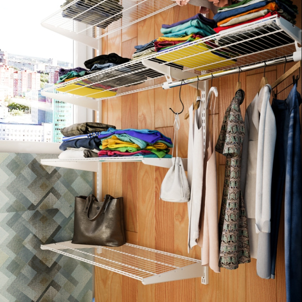 Универсальная гардеробная 1500 белая 450