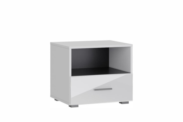 GLOSS тумба прикроватная Белый/Белый глянец