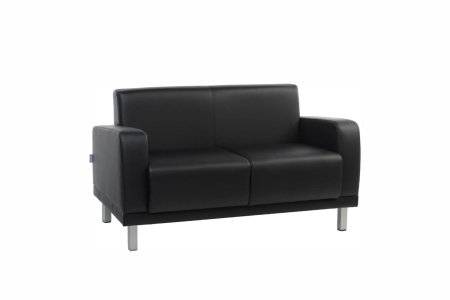Диван 2-х местный Марко Экокожа Экотекс 3001 (черная) 1380 x 730 x 760 