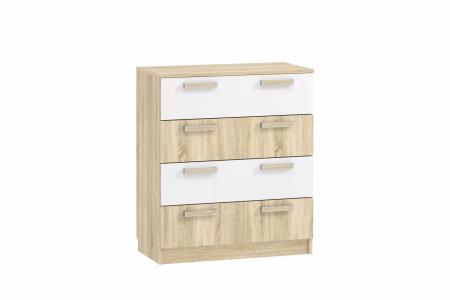 НМ 013.71-01 М Комод ("Фанк", Белый (КМ)/Дуб сонома, Дуб Сонома)