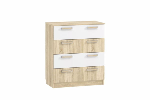 НМ 013.71-01 М Комод ("Фанк", Белый (КМ)/Дуб сонома, Дуб Сонома)