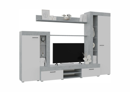 59ГДББ Гостиная "Дельта" ЛДСП (Бетон-белый)