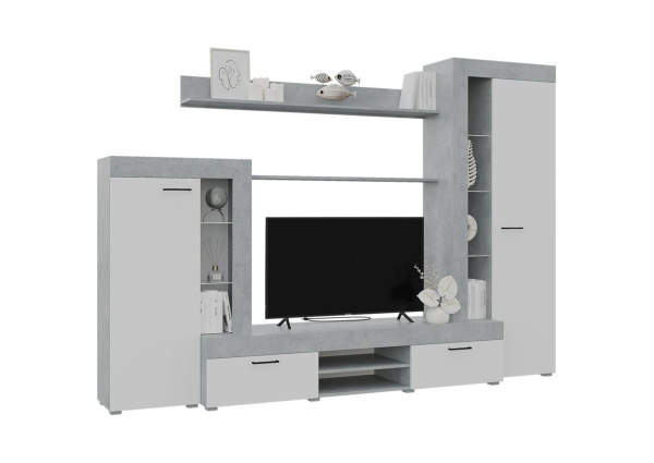 59ГДББ Гостиная "Дельта" ЛДСП (Бетон-белый)