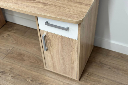 Стол компьютерный 1200 "Лайт-1" (дуб сонома/белый)