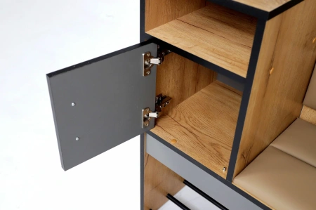 "ОЛЬГА-ЛОФТ 1" Прихожая (Дуб Крафт Золотой / Темно Серый)