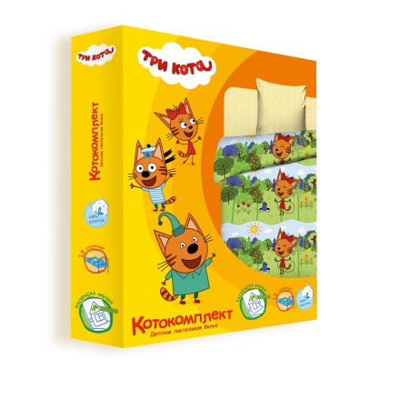 КПБ Василек беби 203/150 бязь наб 40х60 СТС Три кота 5623