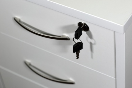 Riva Тумба подкатная 3 ящ. (фолдинг в комплекте) А.ТМ-3F Белый 420*450*556