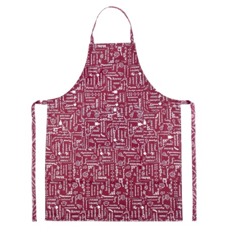 Фартук Правила кухни с карманом 70*90 и регулируемой бретелью Вишня ПК