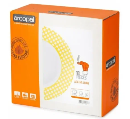 Столовый набор 18пр АГАТА ЙЕЛЛОУ N2920