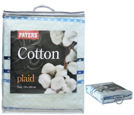 Плед Cotton, 60% х/б, 40% акрил (150*200) Д-15 (Тифани)
